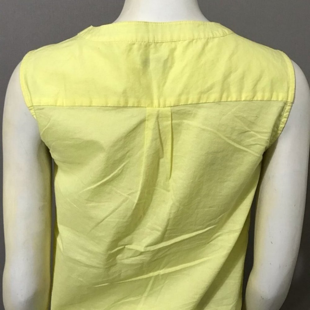 SOLDāāāGap Yellow Sleeveless Cotton Top Sz-XS - Picture 7 of 11